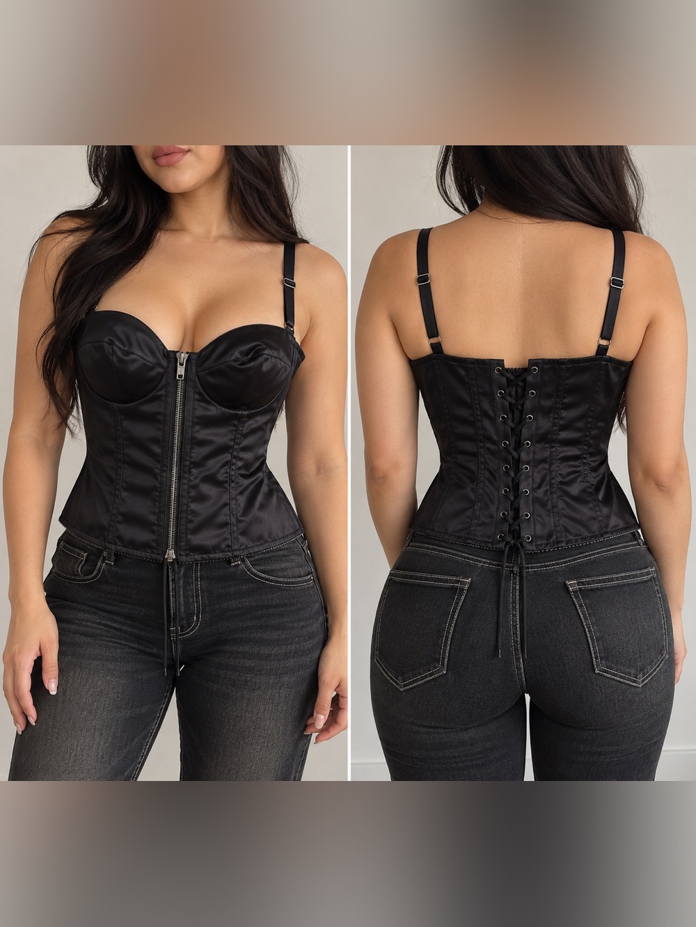Empire Intimates Black Corset Top size 38 C